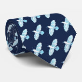 Cravate Corbeau blanc (Roulé)