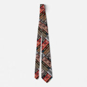 Cravate Corbeille à patchwork ethno motif (Dos)
