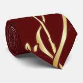 Cravate Corbeille rouge doré bleu Bourgogne (Roulé)