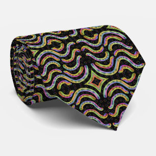 Cravate Corde à motif répétitif de couleur arc-en-ciel