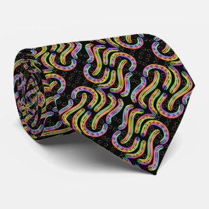 Cravate Corde à motif répétitif de couleur arc-en-ciel