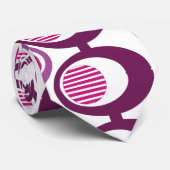 Cravate Cordes violettes ovales (Roulé)