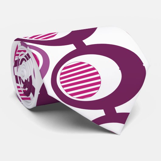 Cravate Cordes violettes ovales (Roulé)