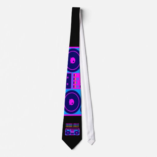 Cravate Corey Tiger 1980S Retro Fresh Beat Boombox (Devant)