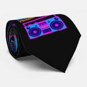 Cravate Corey Tiger 1980S Retro Fresh Beat Boombox (Roulé)