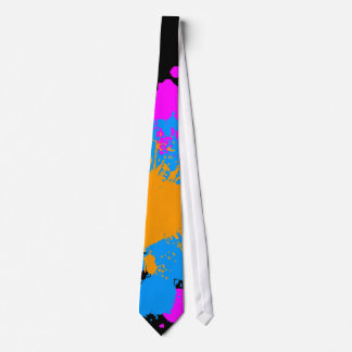 Cravate Corey Tiger 80s Retro Paint Splatter (Multicolor)