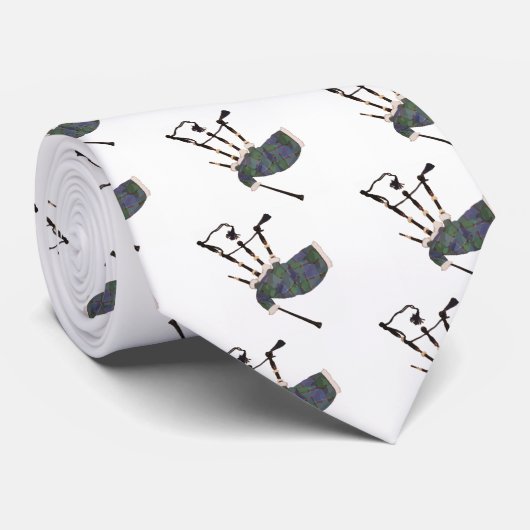 Cravate cornemuses écossaises en plaid (Roulé)