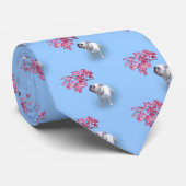 Cravate Cornouiller et bouledogue (Roulé)