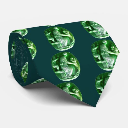 Cravate CORNUCOPIA Vert émeraude (Roulé)