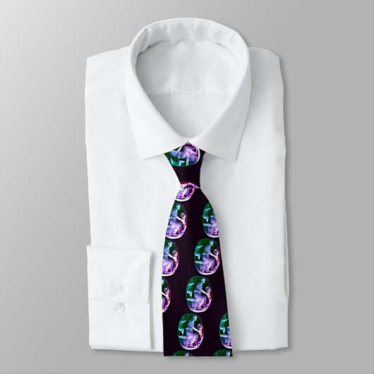 Cravate CORNUCOPIA Vert violet clair (Attaché)