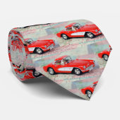 Cravate Corvette 1957 sur la carte routière (Roulé)