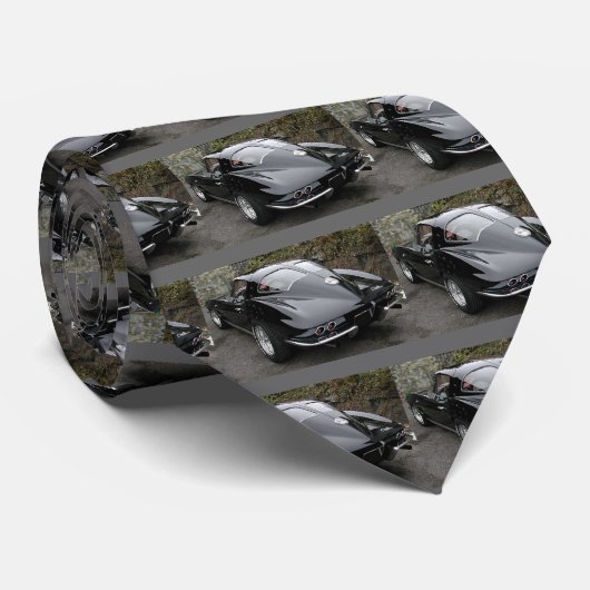 Cravate Corvette Classic Black Split Fenêtre (Roulé)