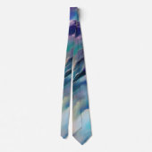 Cravate Cosmos Abstrait bleu, gris et violet (Dos)