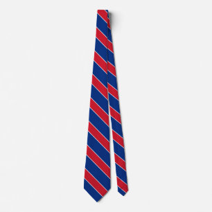 Cravate Costa Rica Drapeau rayures Rouge Bleu Blanc Patrio