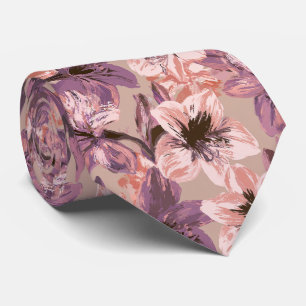 Cravate Costume de travailleur de l'anniversaire floral d'