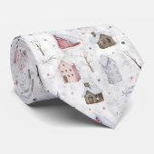 Cravate Cosy Home Christmas Pink ID985 (Roulé)