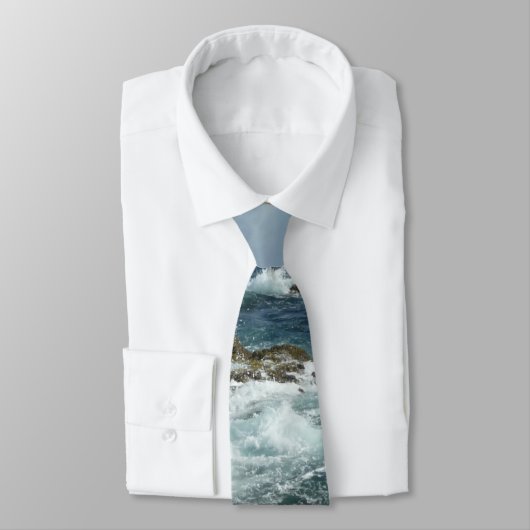 Cravate Côte rocheuse d'Aruba et océan bleu (Attaché)