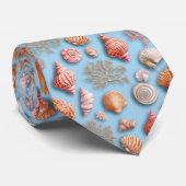 Cravate Côtière rustique - Coquillages, Starfish, Reef (15 (Roulé)