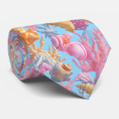 Cravate Côtière rustique - Coquillages, Starfish, Reef (18 (Roulé)