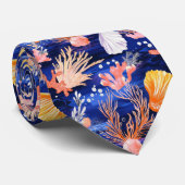 Cravate Côtière rustique - Coquillages, Starfish, Reef (27 (Roulé)