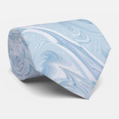 Cravate Coton Bonbons Bleu Abstrait (Roulé)