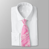 Cravate Coton Candy rose Abstrait (Attaché)