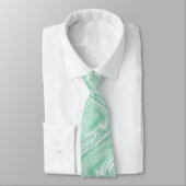 Cravate Coton Candy Vert Abstrait (Attaché)
