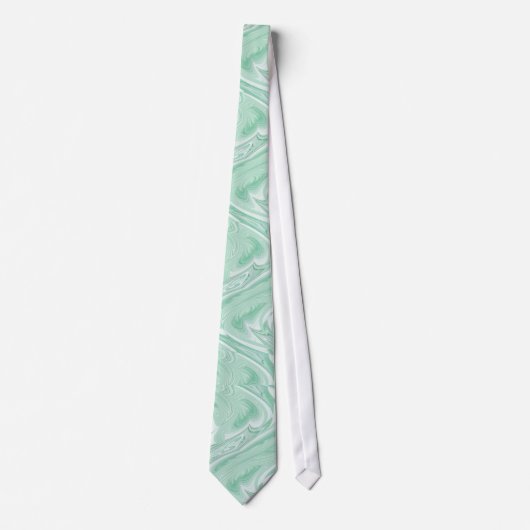 Cravate Coton Candy Vert Abstrait (Devant)