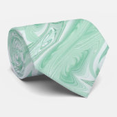 Cravate Coton Candy Vert Abstrait (Roulé)