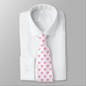 Cravate Cotton Candy Pink polka hearts on white (Attaché)