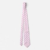 Cravate Cotton Candy Pink polka hearts on white (Dos)