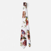 Cravate Cou Floral-Bourgogne |Cravate Mariage florale tend (Devant)
