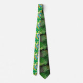 Cravate Cou vert feuille tropical (Dos)
