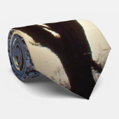 Cravate Coucher de soleil derrière un arbre (Roulé)