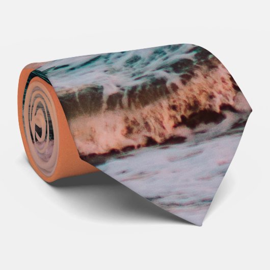 Cravate coucher de soleil sur la mer (Roulé)