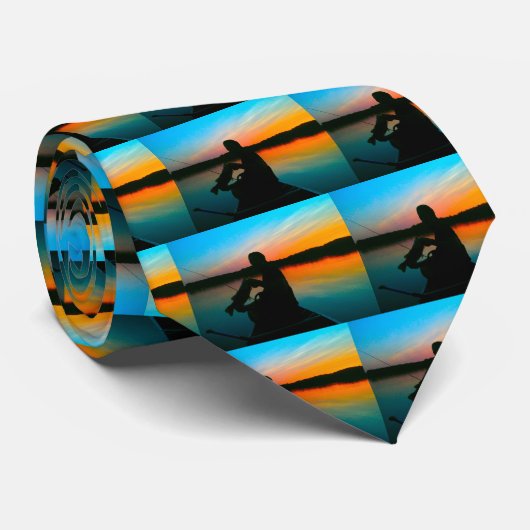 Cravate Coucher du soleil bas (Roulé)