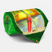 Cravate Coucher du soleil de plage de Noël (Roulé)