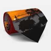 Cravate - coucher du soleil hawaïen (Roulé)