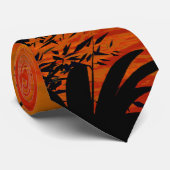 Cravate Coucher du soleil sur la plage (Roulé)