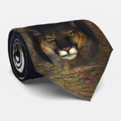 Cravate Cougar Mountain Lion Big Cat Peinture 3 (Roulé)