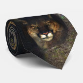 Cravate Cougar Mountain Lion Big Cat Peinture 3 (Roulé)