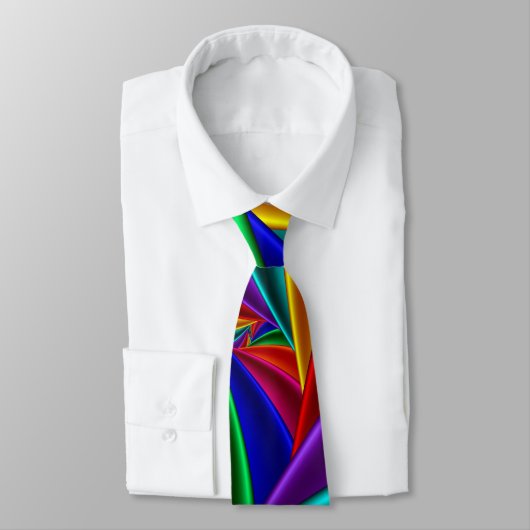 Cravate Couleur 25 Art Fractal fin (Attaché)