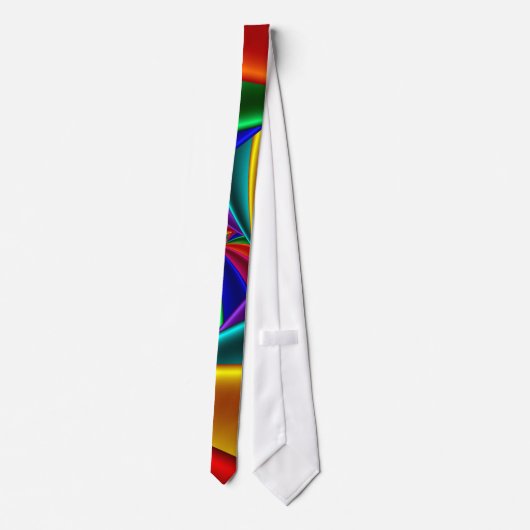 Cravate Couleur 25 Art Fractal fin (Dos)