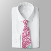 Cravate Couleur 2 tons parties scintillant rose et poudre  (Attaché)