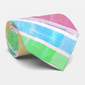 Cravate Couleur arc-en-ciel strié (Roulé)