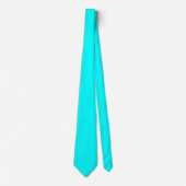 Cravate Couleur Bleu Aqua Uni (Devant)