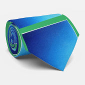 Cravate Couleur d'aquarelle bleu clair moderne (Roulé)