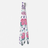 Cravate Couleur d'aquarelle rose pâle (Devant)