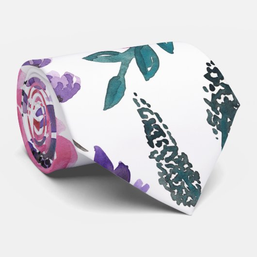 Cravate Couleur d'aquarelle rose pâle (Roulé)