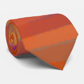 Cravate Couleur D'Aquarelle Salée Du lever De Soleil Gliss (Roulé)